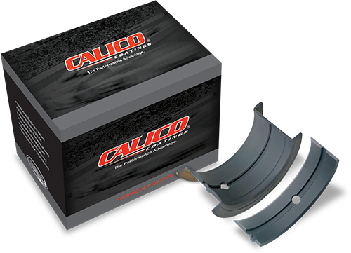 Calico-coated engine bearings and packaging