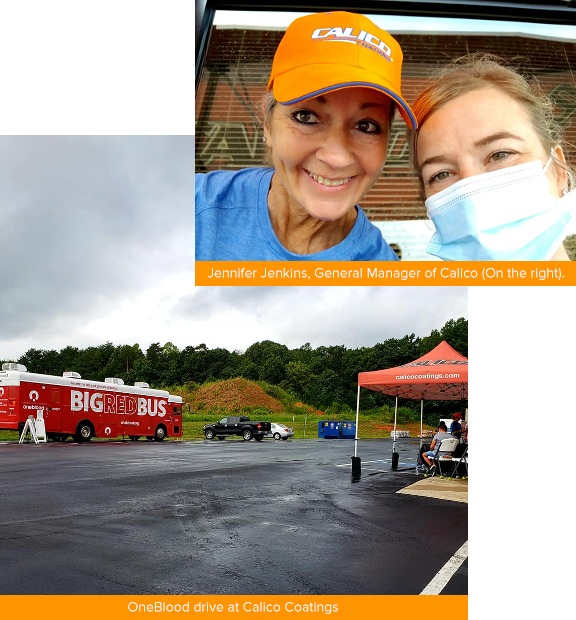 OneBlood drive at Calico Coatings